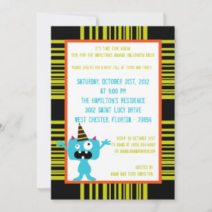 5x7 Birthday Bash Fun Party Invitation