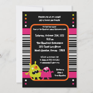 5x7 Birthday Bash Halloween Party Invitation