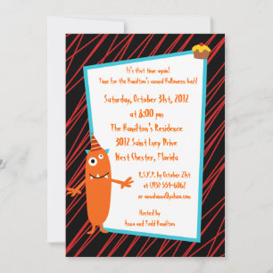 5x7 Birthday Bash Halloween Party Invitation