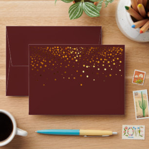 5x7 Black Glitter Formal Invitation Envelope