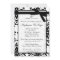 5x7 Black White Damas Sweet 16 Birthday Invitation