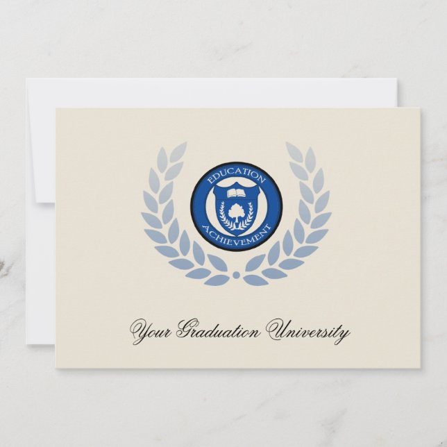 5x7 Blue Crest College Graduation Announcements (Front)