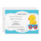 5x7 Boy Blue Polkadot Duck Baby Shower Invitation