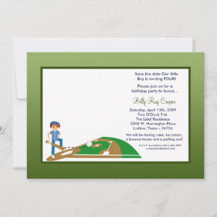 5x7 Boy Sports Baseball Baby Shower Invitation