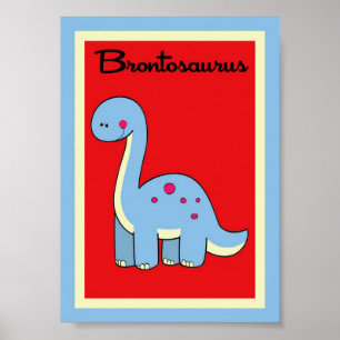 5X7 Brontosaurus Dinosaurs Wall Art