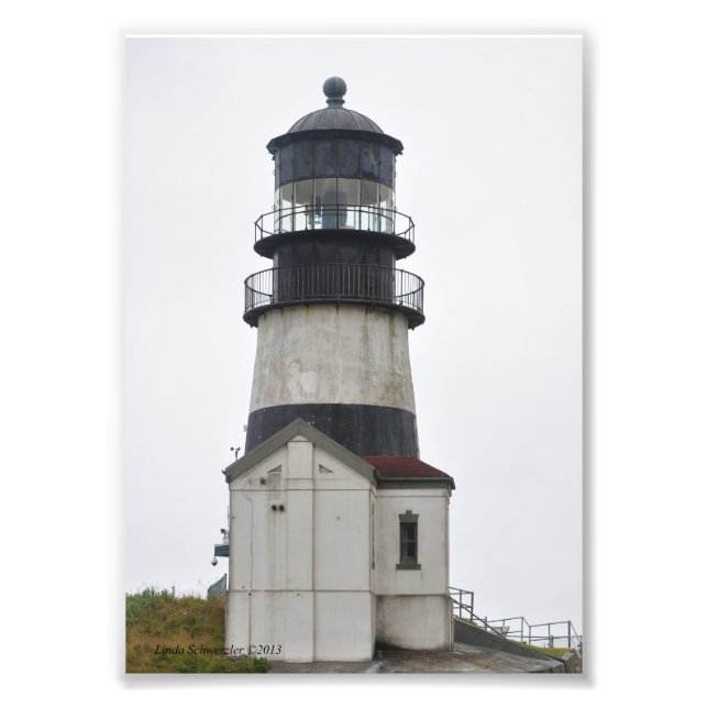 5X7 Cape Disappointment Lighthouse-Longbeach, WA Photo Print (Front)