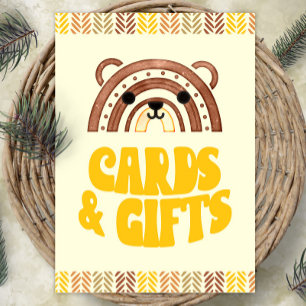 5x7 Cards & Gifts Boho Woodland Bear Birthday Poster