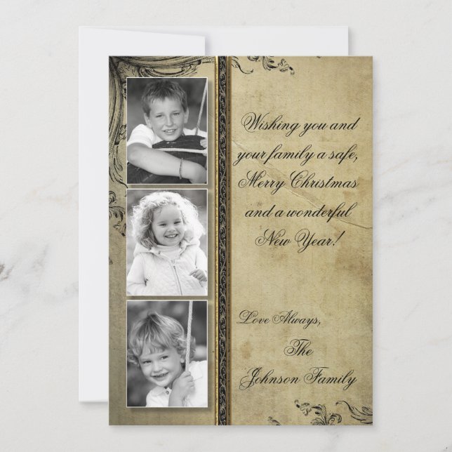 5x7 Christmas XMAS Happy Holiday PHOTO Card (Front)