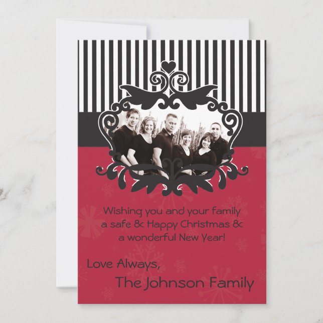 5x7 Christmas XMAS Happy Holiday PHOTO Card (Front)