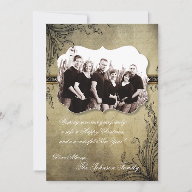 5x7 Christmas XMAS Happy Holiday PHOTO Card (Front)