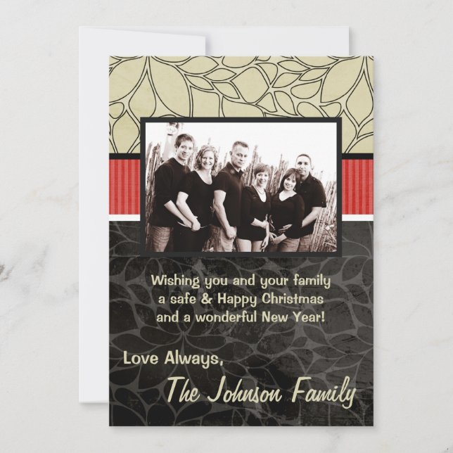 5x7 Christmas XMAS Happy Holiday PHOTO Card (Front)