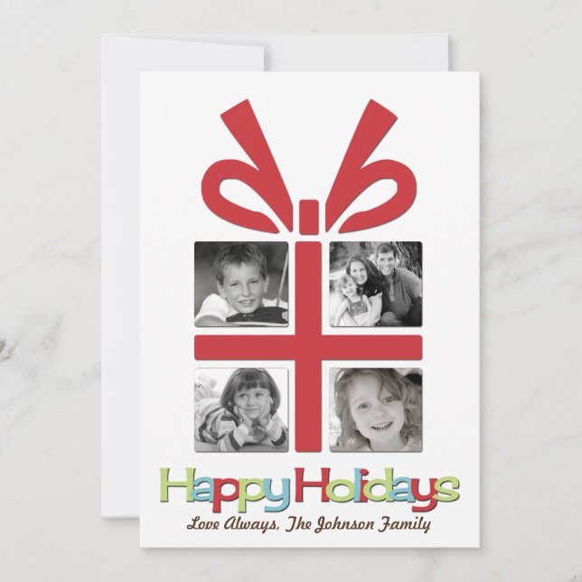 5x7 Christmas XMAS Happy Holiday PHOTO Card (Front)