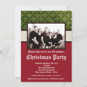 5x7 Christmas XMAS Happy Holiday PHOTO Invitation