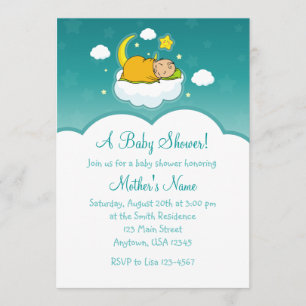5x7 Cloud Baby Gender Neutral Baby Shower Invites