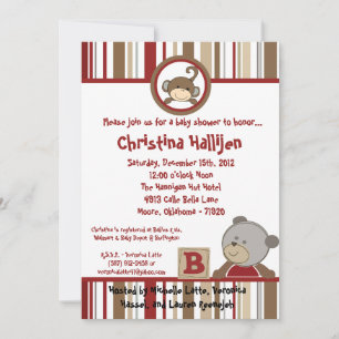5x7 Cocalo Buttons Baby Shower Invitation