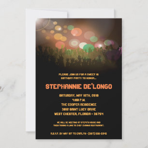 5x7 Concert Band Aren Sweet 16 Birthday Invitation