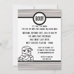 5x7 Cute Creatures Halloween Party Invitation
