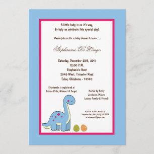 5x7 Dinosaur Baby Shower Invitation