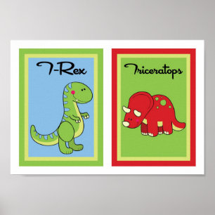 5X7 Dinosaurs Wall Art Collection