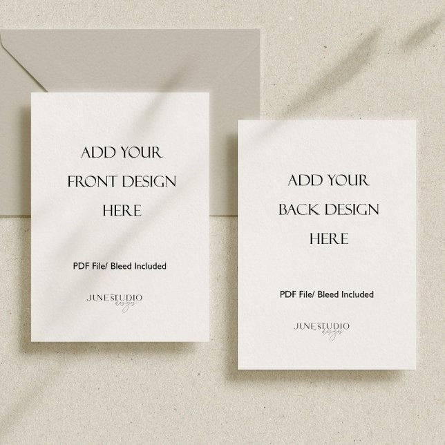 5x7" Double Sided Card Printing (5x7 inches card printing, double-sided card print, wedding photo thank you card print, save the date)