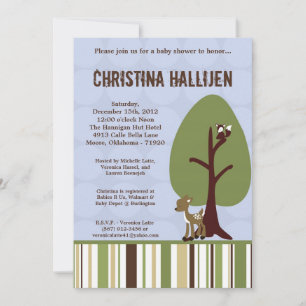 5x7 Enchanted Hollow Forest Baby Shower Invitation