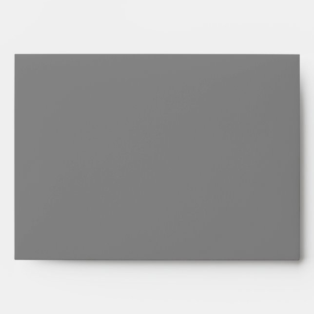 5x7 Envelope Grey Silver Outside Red Inside (Front)