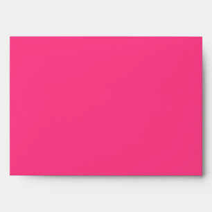 5x7 Envelope Hot Pink Outside Black Damask Inside