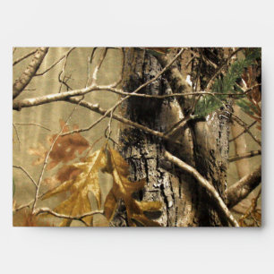 5x7 Envelope Hunters Camo Outside Orange Inside