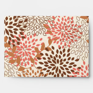 5x7  Envelope Option1 Pink and Brown Floral
