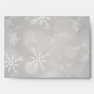 5x7  Envelope Option 1 Grey Snowflakes
