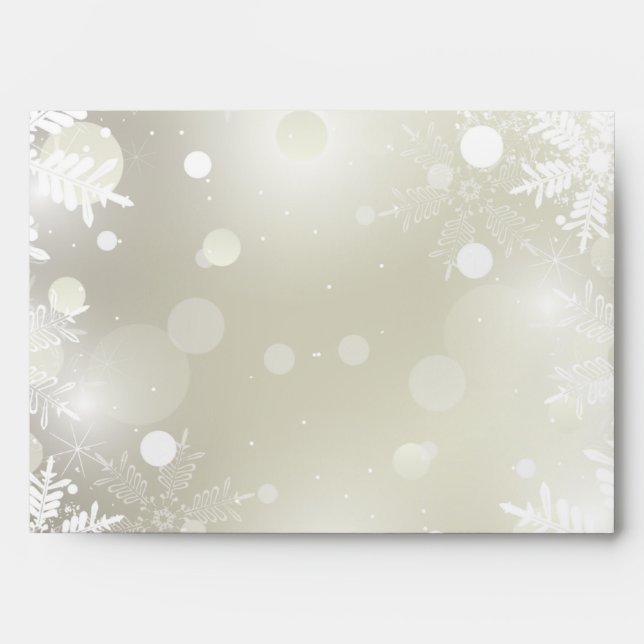 5x7  Envelope Option 1 Silver Christmas Blur (Front)
