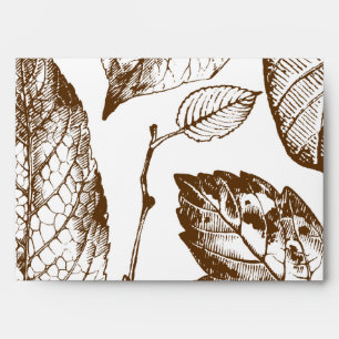 5x7  Envelope Option 2 Brown Leaves