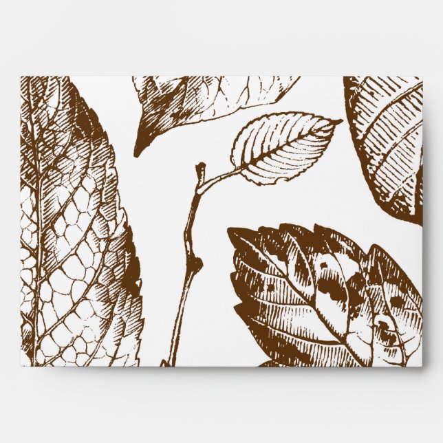5x7  Envelope Option 2 Brown Leaves (Front)