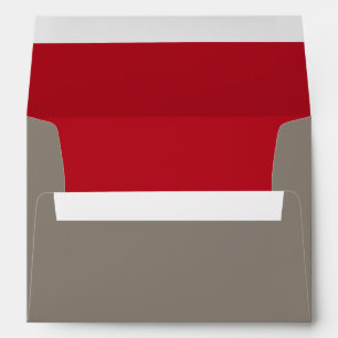 5x7  Envelope Option 2 Crimson Red/Grey Bg White S