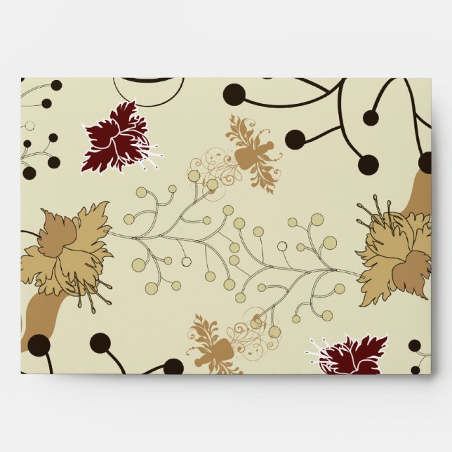 5x7  Envelope Option 2 Fall Floral/Branches nature (Front)