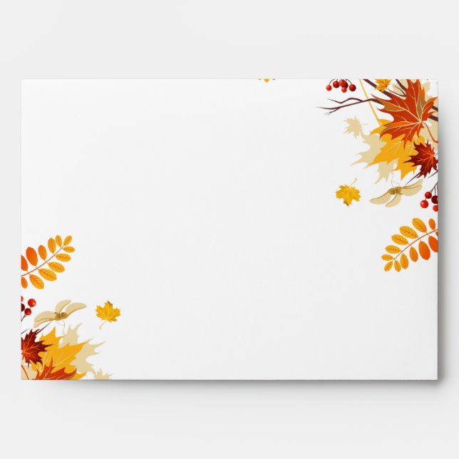 5x7  Envelope Option 4 Autumn Branch Leaves (Front)