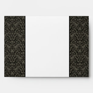 5x7 Envelope Option 4 Black and Grey Damask