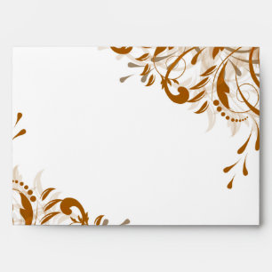 5x7 Envelope Option 4 Damask Autumn