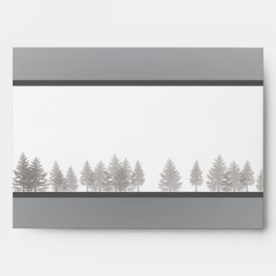 5x7 Envelope Option 4 Grey Winter Trees Snow Bare