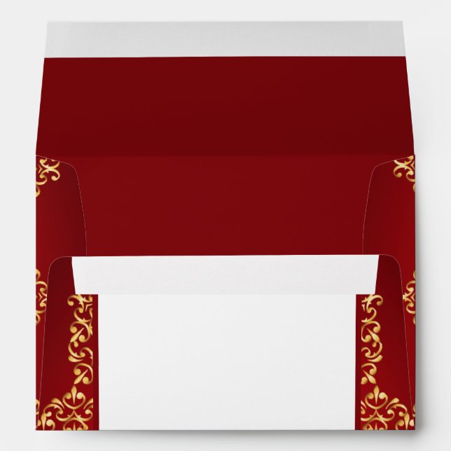 5x7  Envelope Option 4 Lord Ganesha/Hindu Red Spir (Back (Bottom))