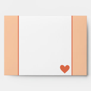 5x7 Envelope Option 4 Penguin Love/Hearts Peach
