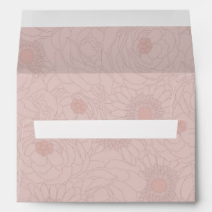 5x7  Envelope Option 4 Pink/Brown Floral Love Bird