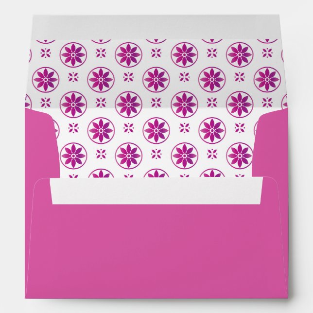 5x7  Envelope Option 5 Magenta Purple Formal Flowe (Back (Bottom))