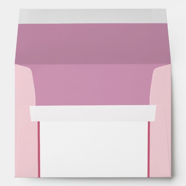 5x7  Envelope Option 5 Pink/Purple Chinese Scrolls (Back (Bottom))