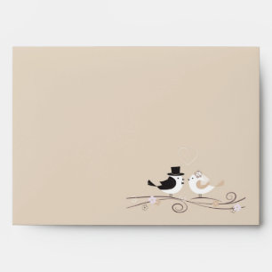 5x7 Envelope Tan Wedding Bird Outside Brown Inside