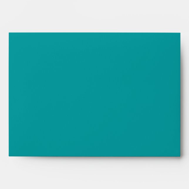 5x7 Envelope Teal Outside Black Damask Inside (Front)