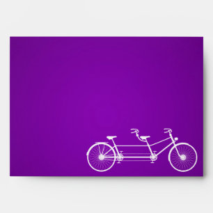 5x7 Envelope Whimsical Purple Double Bike Bicycle