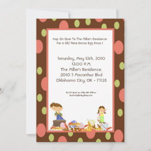 5x7 Fall Old Time Easter Hunt Party Invitation