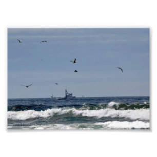 5X7 Fishing on the Pacific Photo Print