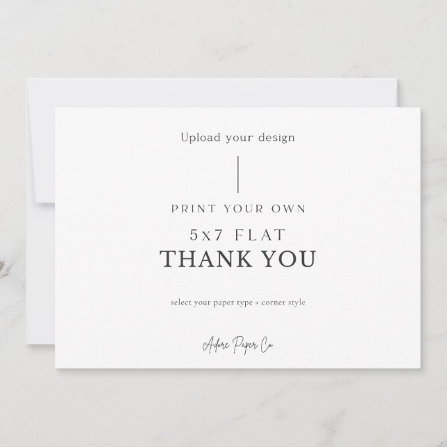 5x7 Flat Thank You: Upload Your Own Thank You Card (Front)